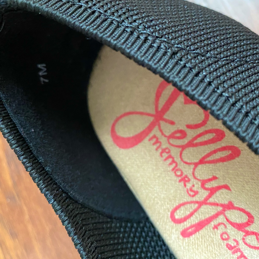 🖤 JELLYPOP | BLACK KNIT FLATS | SIZE 7